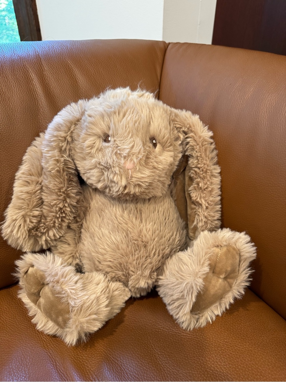 Plush Tan Bunny Stuffed Animal - Soft Floppy-Eared Cuddle Buddy